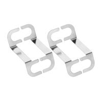 2 Pairs Silver Four Way Speaker Box Wire Connector Clip