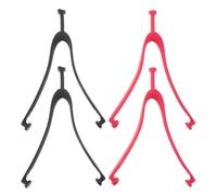 2 Pairs Slipper Replacement Straps Three Point Toe Strap, Size 11 | Black and Red Pair Set, Tool Free Swap, Secure Fit for Bathroom and Summer Use