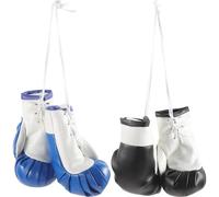 2 Pairs Small Boxing Gloves Key Chain Pvc Handmade Merchandise