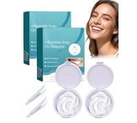 2 Pairs Snap on Veneers Teeth, Temporary Clip in Veneers Teeth Top and Bottom for Adult