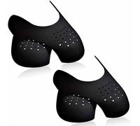 2 Pairs Sneaker Crease Protectors Anti Wrinkle Guards Prevent Front Creases for Toe Box Creases & Wrinkles Shoes Crease Protector for Running Casual Shoes for Men Women UK(7-12) - Black