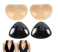 2 Pairs Snowy Sticky Bra Inserts,Self Adhesive Women Bra,Breast Lifter for Women (4,one size)