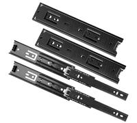 2 Pairs Soft Close Drawer Runners, 200mm Heavy Duty Draw Runners, Drawer Slides Rails, Full Extension Side Mount Ball Bearing Draw Sliders Replacement, Metal Cabinet Drawer Rails Track Guide Glides