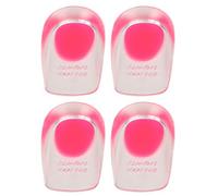 2 Pairs Soft Universal Women Silicone Heel Cushion Massage Foot Pain Relief Shoe Pad Insole for Comfortable Walking and Standing Transparent 10.5x6x2.3cm