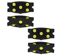 2 Pairs Spike Anti Slip Shoe Cover Grippers for Snow Clearing | Flexible Silicone with Steel Studs, Quick, for School Shoes and Dress Shoes