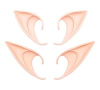 2 Pairs Spirit Elf Ears, Fairy Pixie Elf Ear, Latex Soft Prosthetic Ears, Pointed Goblin Ear, for Cosplay Xmas Halloween Live Broadcast Props Costume Anime Party Accessories(12cm,10cm)