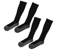 2 Pairs Sports Compression Heated Socks, Thermostatic Aluminized Fiber Thermal Foot Warmer with 35°C Constant Heat, Moisture Wicking Warm Socks for Skiing Hiking Winter Outdoor Act (Long 17-32in)
