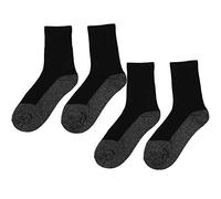 2 Pairs Sports Compression Heated Socks, Thermostatic Thermal Socks with Aluminized Fiber, 35°C Constant Temperature Foot Warmer for Hiking Skiing Winter Outdoor (Short)