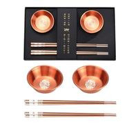 2 Pairs Stainless Steel Chopstick and Sauce Dish Set with Unique Pattern Dishwasher Safe, Reusable Non-Slip Chopstick Gift Set for Asian Dishes Sushi Rice Noodles, Nicely Boxed Chopsticks, Gift Box