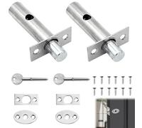 2 Pairs Star Lock, Hidden Internal Door Lock with Star Key, Door Locks | Hidden Door Lock Internal with Screws, Fancy Star Key Lock, Indoor Locks for Internal Doors, Dead Bolt for Bedroom Doors