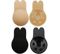 2 Pairs Stick On Bra Push Up, Women's Adhesive Sticky Bras, Reusable (M)