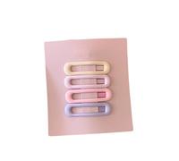 2 Pairs Stylish Acrylic Hair Clip with Star Bows Bear Design, G