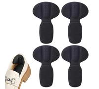 2 Pairs T-Shaped Heel Cushion Pads,Ergonomic 2-in-1 Heel Grips for Shoes Too Big,Self-Adhesive Foam Shoe Inserts to Prevent Rubbing & Blisters,Shoe Size Adjuster for Women Men,Boots/Heels/Loafers