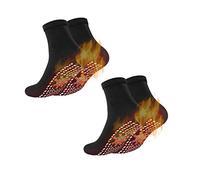 2 Pairs Tourmaline Slimming Health Sock,AFIZ Tourmaline Health Sock,VeinesHeal Self-Heating Socks,VeinesHeal Hyperthermia Socks,Warm Breathable Anti-Freezing Outdoor Socks, Black