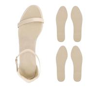 2 Pairs Ultra Thin Pigskin High Heel Sandals for Women Prevent Forward Slipping, Sweat Absorption and Anti-Odor, Barefoot/Sockless Insoles for Flat Shoes, Size S 38