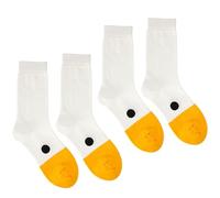 2 Pairs Unisex Goose Socks, Funny Novelty Animal Crew Socks, Creative White Duck Head Casual Cotton Gifts for Women Men Boys Girls, Costume Party