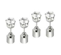 2 Pairs Unisex Led Disco Earrings - Flashing Stainless Steel Studs for Dance Parties and Festivals (Random Color)