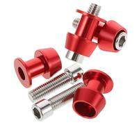 2 Pairs Universal Motorcycle Swing Arm Spool Slider 8mm | Red Pair for Motorcycle Stands, Versatile Fit, Replacement Bobbins, Wide Compatibility