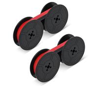 2 Pairs Universal Typewriter Ribbon, 1/2 Inch Wide Black and Red Ink Ribbon Twin Spool Vintage Typewriter Ink Ribbon Twin Spool Replacement Red and Black Twin Spool Replacement Pack for Typewriter