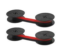 2 Pairs Universal Typewriter Ribbon, Twin Spool Vintage Typewriter Ink Ribbon, Red and Black Ink Ribbon, Twin Spool Replacement Twin Spool Replacement Pack for Typewriter for Office and Home Use