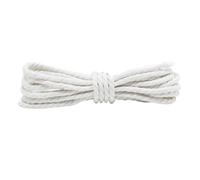 2 Pairs Waxed Leather Shoelaces Round Sport Shoe Laces Waterproof Casual Cord Ropes 90 to 150cm(White,120cm)
