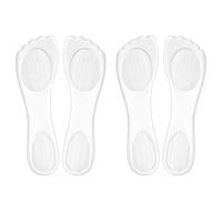 2 Pairs Weight Shifting Insoles for High Heels, 3/4 Length Invisible High Heels Cushion Pads Prevent Slipping, Gel Insoles for Women, Sandals, Flats, and Highheels (Clear)