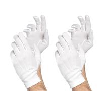 2 Pairs White Gloves Men, White Gloves Fancy Dress,Stitched Glove, For Wedding Server Parade Formal Guard Police Formal Tuxedo Jewelry Inspection