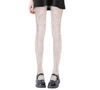2 Pairs White Tights for Women, White Lace Tights, White Fishnet Tights, Fishnet Tights Womens, Lace Leggings, Lace Tights for Women, Fish net Tights, Pantyhose, for Suitable for Proms, Festivals