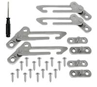 2 Pairs Window Restrictors Locks, Window Restrictor Hook Window for UPVC Stainless Steel 304 Security Lock Child Lock Restrictor Catch Safety Catch with Screwdriver