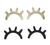 2 Pairs Wooden Eyelash Wall Sticker for Nursery Shower Decor