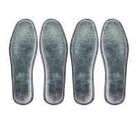 2 Pairs Wool Shoe Insoles for Cold Weather Fluffy Shoes Insert Unisex Inner Insole Cosy Thermal Warm Fleece Insoles for Women and Men Grey 36