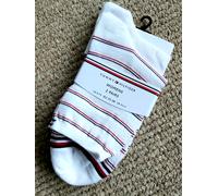 2 Pairs x TOMMY HILFIGER White Short Ankle TRAINER Sneeker SOCKS UK 2.5-5 35-38