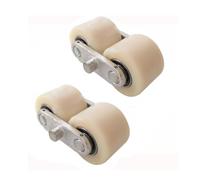 2× Pallet Truck Rollers Forklift wheels 80×60mm Heavy duty 800kg Double bearing Double Nylon wheels For industrial transport Pallet truck skid