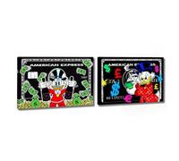 2 Panel Graffiti Monopolys Scrooge McDuck Millionaire Money American Express Poster Decorative Painting Canvas Wall Posters And Art Picture Print Modern Family Bedroom Decor Posters 12x18inch(30x45cm)
