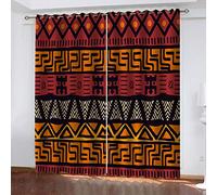 2 Panels Modern Curtains Eyelet 83 Inch Drop, 3D Ethnic Print Print Blackout Curtains Curtains For Living Room Bedroom, Kids Thermal Insulated Drapes Ring Top Nursery Decoration