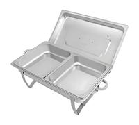 2 Pans Chafing Dish Set, Stainless Steel 7.5L Chafing Dish Set, Warmer Buffet Server, Party Buffet Cater Food Warmer Tool, for Buffet Weddings Parties Banquets Catering Events