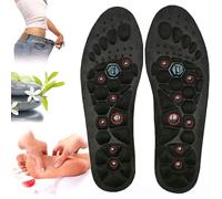 2 Pares Plantillas Magneticas Acupresion para Adelgazar Plantillas de Masaje Transpirable Reflexología Dolor De Pie Acupresión Mejorar La Circulación Sanguínea,S,2 Pairs