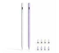 (2 Park) Stylus Pen for Samsung Galaxy Tab A11 / A11+, A9 / A9+, A8, A7 Lite, Active Capacitive Pencil for Samsung Android Tablet & iOS Touchscreens, Digital Pen with 8 Tips (Whith+Purple)