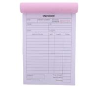 2-Part Invoice Book Paper Receipt Book for Order Management | White, Automatic Duplication, Portable Size, Writing for Record Keeping and Front Desk Operations
