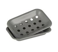 2 Parts Grey Enamel Soap Dish by Ib Laursen