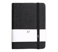 2 Pc A7Mini Notebook Portable Pocket Notepad Memo Diary Planner Writing Paper(A7 black)