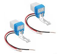2 pc Automatic Photo Control Light Switch Photocell for Street Lighting Systems, Supports AC/DC 12V Voltage and 10A Load for Use in Parks, Gardens, Farms, and Factories