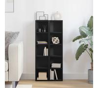 Vidaxl Cd Cabinets 2 Pcs Black 21X16X93.5 Cm Engineered Wood