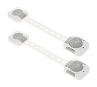 2 PC Child Security Lock, Multifunction Wardrobe and Cabinet Safety Lock | ABS Plastic Biscuit Shape, Prevents Children Opening Drawers, Easy Adult Access, Baby Protection for Home Storage