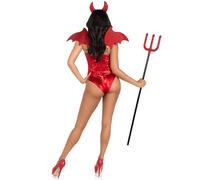 2 PC Devil Kit includes rhinestone devil wings and horn headband.