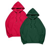 2 PC Hoodies for Men UK, Solid Thermal Hooded Pullover, Plain Smart Fleece Sweatshirts, Casual Loose fit Hoody Top with Pockets, Lightweight Sports Gym Hoody Tops, Mens Autumn Winter Hoodies