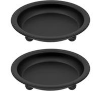 2 Pc Matte Black Iron Candlesticks,Suitable for Cylindrical/Scented/Flameless/Spherical Candles, Incense, Spa, Decorative Candlesticks for The Center of The Table, Wedding Decoration (Black)