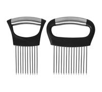 2 PC Onion Slicer Holder,All-in-one Onions Holder Stainless Steel Onions Fork Food Slicing Helper Kitchen Gadget Onion Cutter Slicer Vegetable Tools for Chopping Grating Fruit Assistant