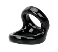 2 Pc Penis Ring Scrotum Bind Ball Stretcher Sex Toys for Men Gay Ejaculation Chastity Cage Erotic Semen BDSM Adult Cock Ring Black 2Pc