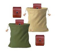 2 Pc Portable Outdoor Foraging Bag Fruit Picking Pouch Storage Bag for Hiking Camping,Green+Khaki